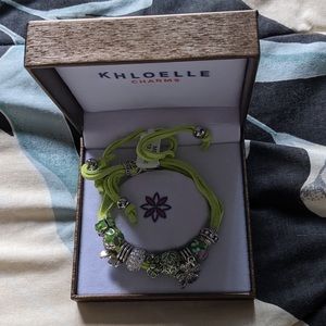 Khloelle charms green bracelets
